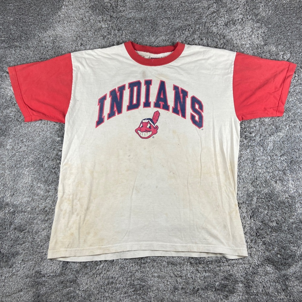 Vintage Cleveland Indians Shirt Mens XL White‎ Sport Attack Richie Sexson 44 90s